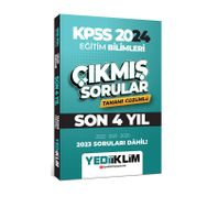Yediiklim Yayınları - 2024 KPSS Eğitim Bilimleri Son 4 Yıl Tamamı Çözümlü Çıkmış Sorular