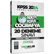 Yediiklim Yayınları - 2024 KPSS Genel Kültür Adem Asra ile Coğrafya Tamamı Video Çözümlü 20 Deneme Sınavı