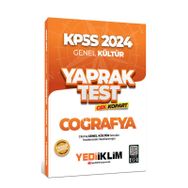 Yediiklim Yayınları - 2024 KPSS Genel Kültür Coğrafya Çek Kopart Yaprak Test