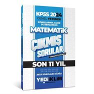 Yediiklim Yayınları - 2024 KPSS Genel Yetenek Matematik Konularına Göre Tamamı Çözümlü Son 11 Yıl Çıkmış Sorular