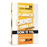 Yediiklim Yayınları - 2024 KPSS Genel Yetenek Türkçe Konularına Göre Tamamı Çözümlü Son 11 Yıl Çıkmış Sorular