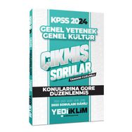 Yediiklim Yayınları - 2024 KPSS Lisans Genel Yetenek Genel Kültür Konularına Göre Tamamı Çözümlü Çıkmış Sorular