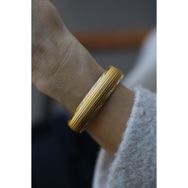 Yenigün Kuyumculuk 10,60 Gram Kalemli Mat Simli Altın Bilezik – Yatırımlık & Hediyelik - 15 mm Genişlik YTRM100-14