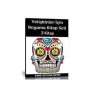 Yetişkinler İçin Boyama Kitap Seti 3 Kitap Enine Boyuna Eğitim