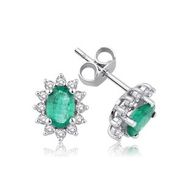 Yetkin Diamond 0.90 Karat Pırlanta Zümrüt Küpe