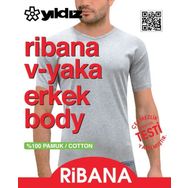 Yıldız Çamaşır 60 Gri Ribana V Yaka Erkek Fanila Atlet