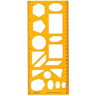Yıldızlar 30 cm Geometrik Şablonlu Cetvel