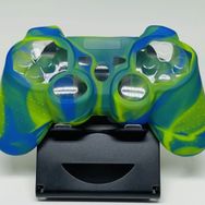 Yues Ps3 Joystick Silikon Dualshock Koruyucu Desenli Mavi Yeşil-Renkli Kılıf