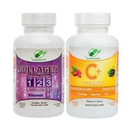 Yurdavit Collagen Tip 1 2 3 Hyaluronic Acid Vitamin C 100 Tablet + Vitamin C Sambucus Nigra Rose Hips 100 Tablet