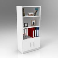 Yurudesign Vario D Ofis 3 Renk Beyaz Kitaplık