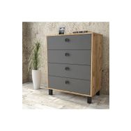 Yurudesign VL80-228 Vilamo Çam-Antrasit-Siyah Şifonyer