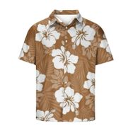 YWBleked Hawaii Rahat Kahve Erkek Gömlek
