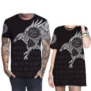 Yxyeceipeno A Norse Mythology Viking Çift Günlük Kısa Kollu Unisex T-shirt