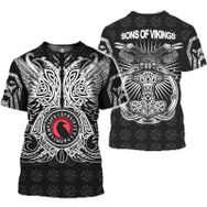 Yxyeceipeno B Viking Dövme Kısa Kollu Polyester Lehimleme Kumaşı Rahat ve Nefes Alabilir Solmaz Unisex T-shirt
