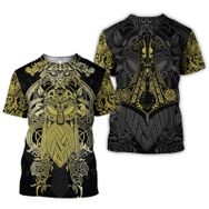 Yxyeceipeno D Nordic Mythology Viking 3D Baskılı Çeşitli Etkinlikler İçin Uygun Unisex T-shirt