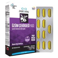Zade Vital Üzüm Çekirdeği Yağı 500 mg 30 Kapsül