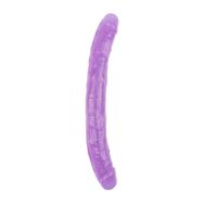 Zaga Oyun Hi-Rubber Şeffaf Jel Çift Taraflı Dildo - 32.5Cm Mor 131369693219
