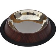 Zamba Kaymaz Tabanlı Ahşap Desenli 16 Oz Mama Su Kabı