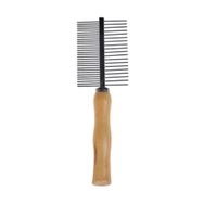 Zampa 17x6 cm Ahşap Saplı Çift Taraflı Kıtık Açıcı Tarak