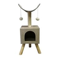 Zampa 30x30x78 cm Yuvalı Kedi Tırmalama Tahtası