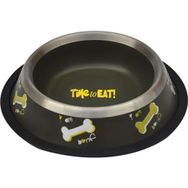 Zampa 32 Oz Kaymaz Tabanlı Kemik Desenli Köpek Mama-Su Kabı
