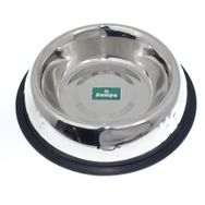Zampa 8oz Kaymaz Tabanlı Kabartmalı Oval Çelik Mama ve Su Kabı