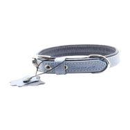Zampa Flatiron 2x42 cm Lacivert Turkuaz Yumuşak Dokulu Gerçek Deri Köpek Tasması