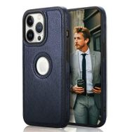 Zebana Apple iPhone 13 Pro Max Lacivert Business Deri Kılıf