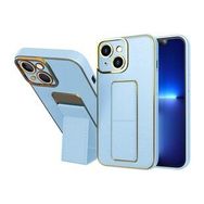 Zebana Apple iPhone 14 Royal Standlı Silikon Mıknatıslı Açık Mavi Kılıf