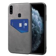 Zebana Samsung Galaxy A20S Gri Cepli Nubuk Kılıf