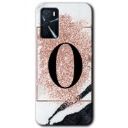 Zero Oppo A16 HD Desen Baskılı Pembe Mermer Desenli Ö Harfi Cep Telefonu Kılıfı
