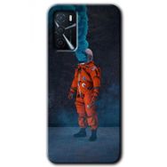 Zero Oppo A16 HD Desen Baskılı Smoke Astronot Cep Telefonu Kılıfı