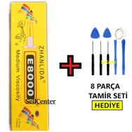 Zhanlida E8000 Şeffaf 50 ml Telefon Ekran Lens Cam Kasa Kapak Yapıştırıcı
