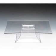 Zicco Ayaklı Tek Katlı Polikarbon 35x35x10.5 cm Şeffaf Teşhir Standı