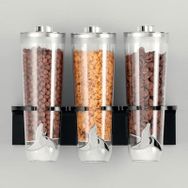 Zicco Standlı 3'lü Duvara Monteli 40x15x34 cm Siyah Cornflakes Aleti