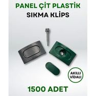 Zidi Plastik 1500 Adet Antrasit Gri Akıllı Vidalı Panel Çit Plastik Sıkma Klips