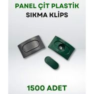 Zidi Plastik 1500 Adet Antrasit Gri Panel Çit Plastik Sıkma Klips
