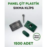 Zidi Plastik 1500 Adet Yeşil Akıllı Vidalı Panel Çit Plastik Sıkma Klips