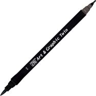 Zig Art Graphic Twin Marker 74 Dark Gray Çizim Kalemi