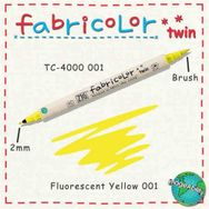 Zig Fabricolor Twin Brush Fluorescent Yellow Kumaş Boyama Kalemi