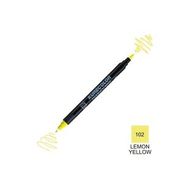 Zig Kurecolor Mangaka Fine & Brush CNKC-2200 102 Lemon Yellow Çift Taraflı Markör Kalem