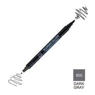 Zig Kurecolor Mangaka Fine & Brush CNKC-2200 805 Dark Gray Çift Taraflı Markör Kalem