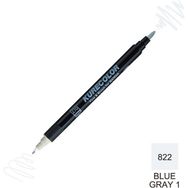 Zig Kurecolor Mangaka Fine & Brush CNKC-2200 822 Blue Gray 1 Çift Taraflı Markör Kalem