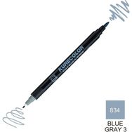 Zig Kurecolor Mangaka Fine & Brush CNKC-2200 834 Blue Gray 3 Çift Taraflı Markör Kalem