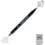 Zig Kurecolor Mangaka Fine & Brush CNKC-2200 845 Green Gray Çift Taraflı Markör Kalem