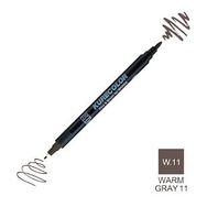 Zig Kurecolor Mangaka Fine & Brush CNKC-2200 W.11 Warm Gray 11 Çift Taraflı Markör Kalem