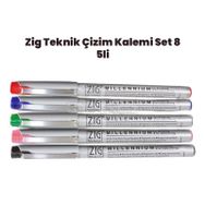 Zig Set 8 6'lı 0,1 mm Teknik Çizim Kalem