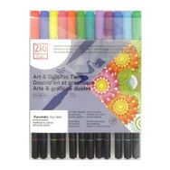 Zig TUT-80/12VBR Art&Graphic Twin 12'li Bright Markör Kalemi
