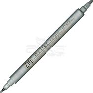 Zig Writer Metallic Colours Çift Uçlu 102 Silver Marker Kalem