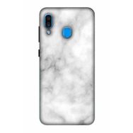 Zipax 2013 Samsung Galaxy A30 Beyaz Mermer Baskılı Uyumlu Silikon Kılıf